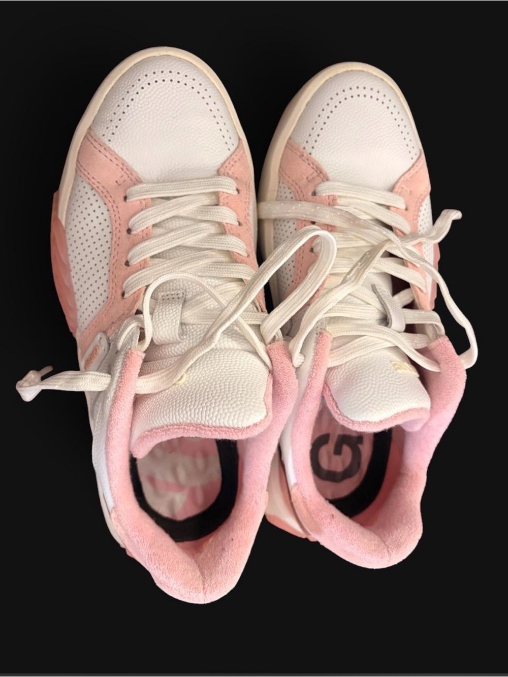 G/FORE Women's White and Light Pink Golf Sneakers